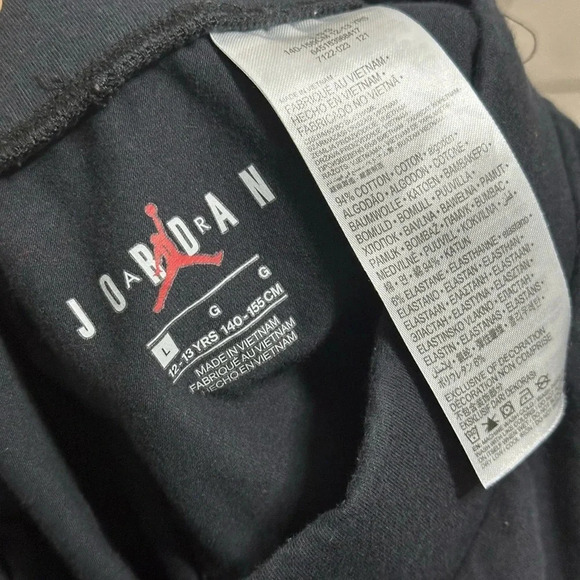 Air Jordan Girls Black Biker Shorts‎ Size L. - Picture 6 of 6